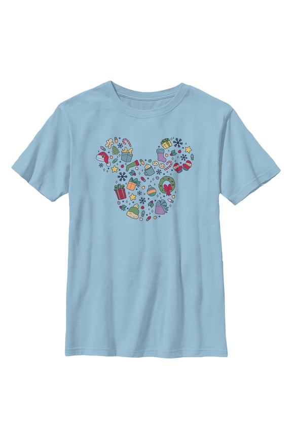 Boys Mickey & Friends Christmas Holidays and Ornaments Icons T Shirt