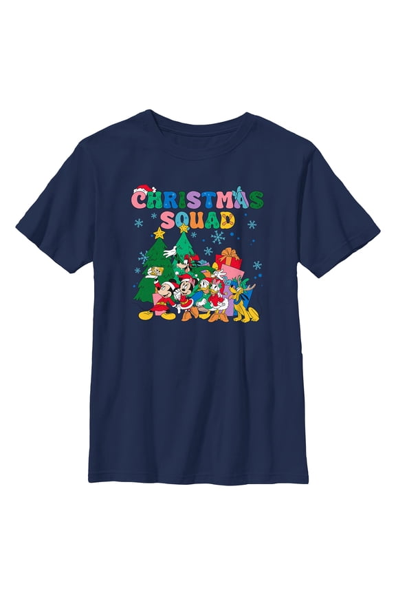 Boys Mickey & Friends Christmas Squad Celebration T Shirt