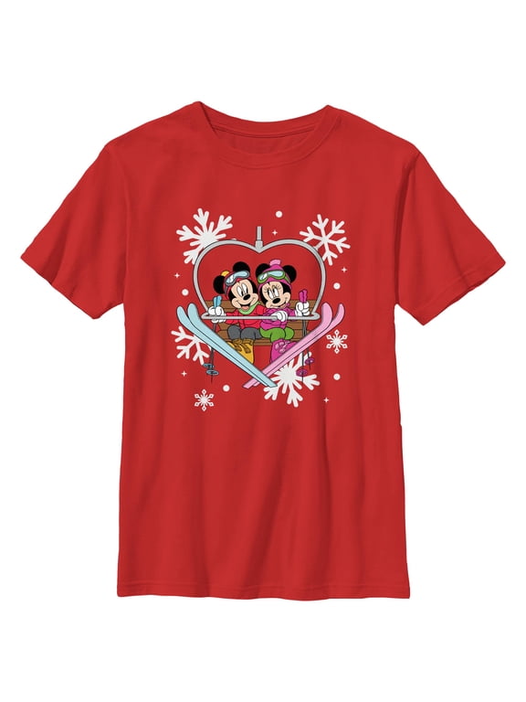 Boys Mickey & Friends Christmas and Winter Love T Shirt