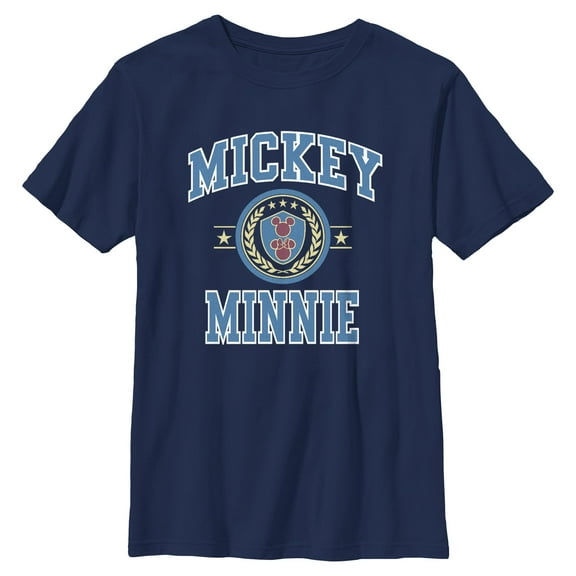Boys Mickey & Friends Duo College Badge T Shirt