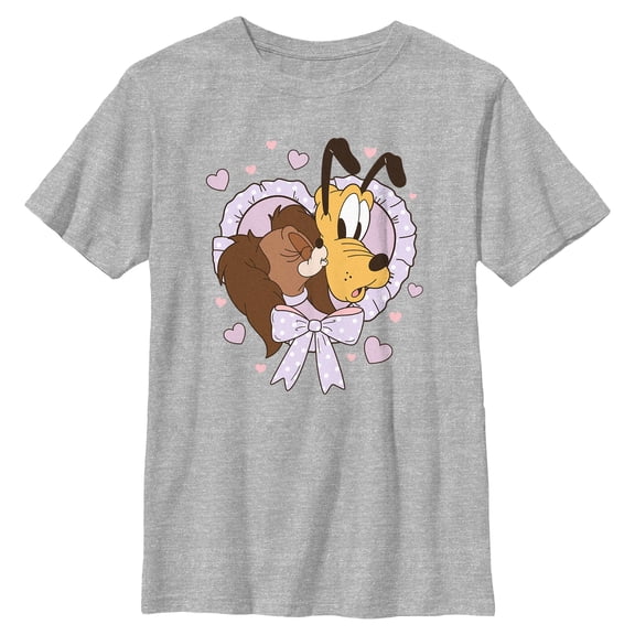 Boys Mickey & Friends Fifi and Pluto Heart Ribbon T Shirt