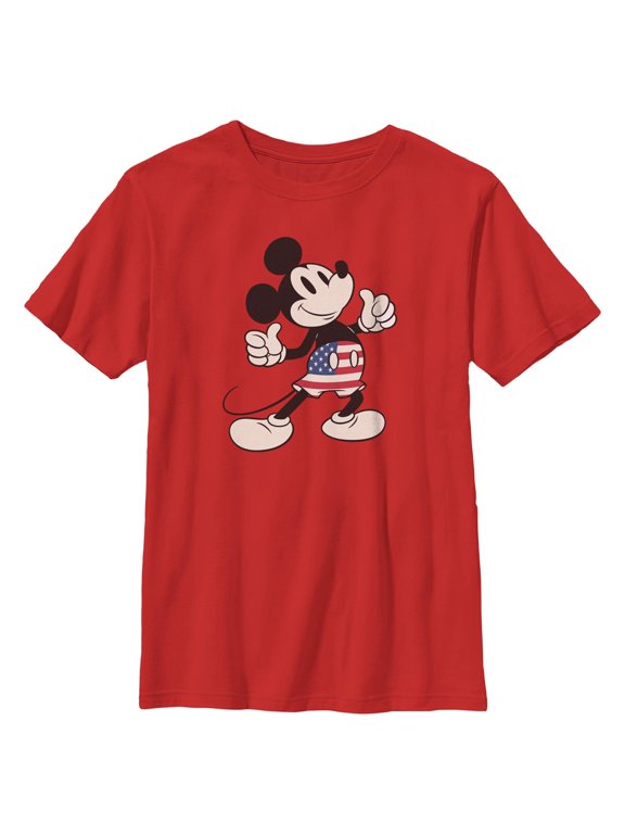 Boys Mickey & Friends Patriotic Shorts Pose T Shirt