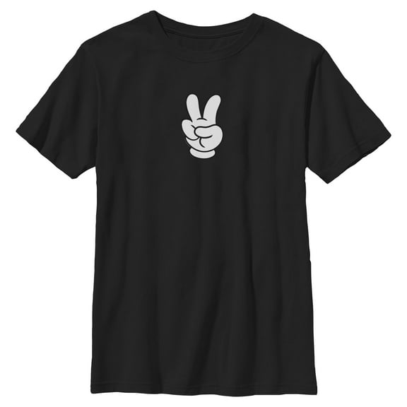 Boys Mickey & Friends Peace Sign Gloves T Shirt