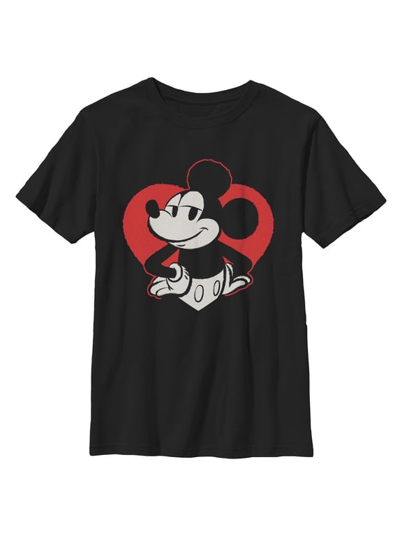 Boys Mickey & Friends Retro Smug Heart Pose T Shirt