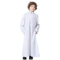 thumbnail image 1 of Boys Middle Muslim Pure Fashion Dresses And Long Topcoats Comfortable Blouse Boys Kids Little Boys Girls Baby Boys Short Sleeve Casual, 1 of 9
