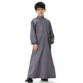thumbnail image 1 of Boys Middle Muslim Pure Fashion Dresses And Long Topcoats Comfortable Blouse Boys Plaid Flannel Long Sleeve Boys and Toddler Short Sleeve, 1 of 9