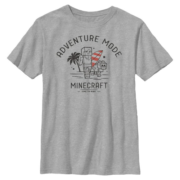 Boys Minecraft Alex and Wolf Adventure Mode T Shirt