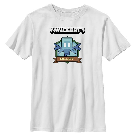 Boys Minecraft Allay Badge T Shirt