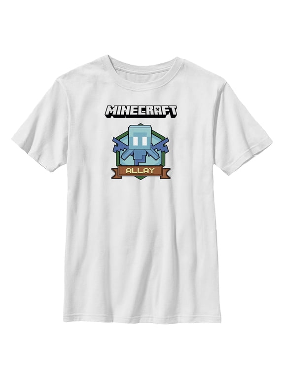 Boys Minecraft Allay Badge T Shirt