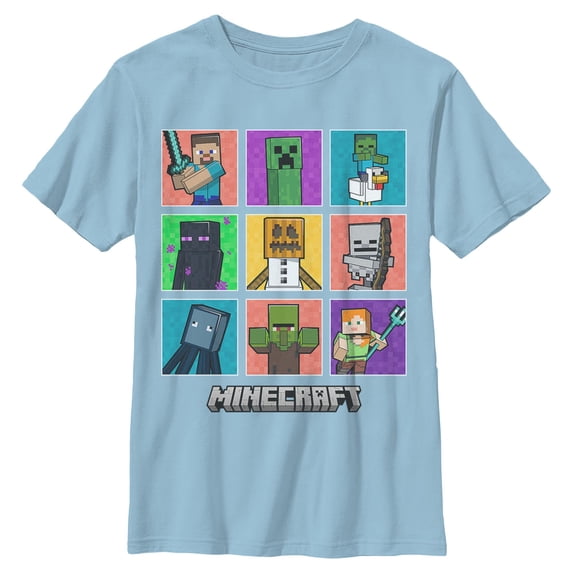 Boys Minecraft Character Boxes T Shirt