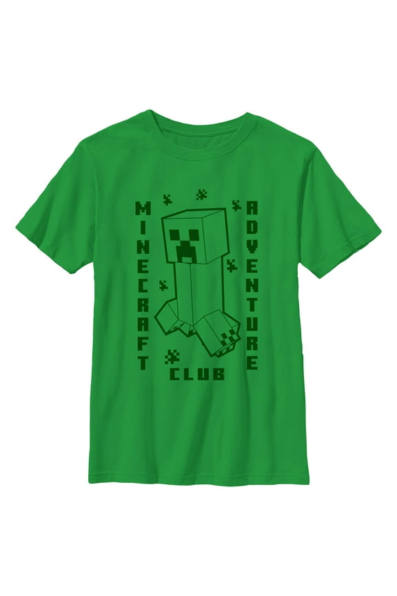 Boys Minecraft Creeper Adventure Club T Shirt