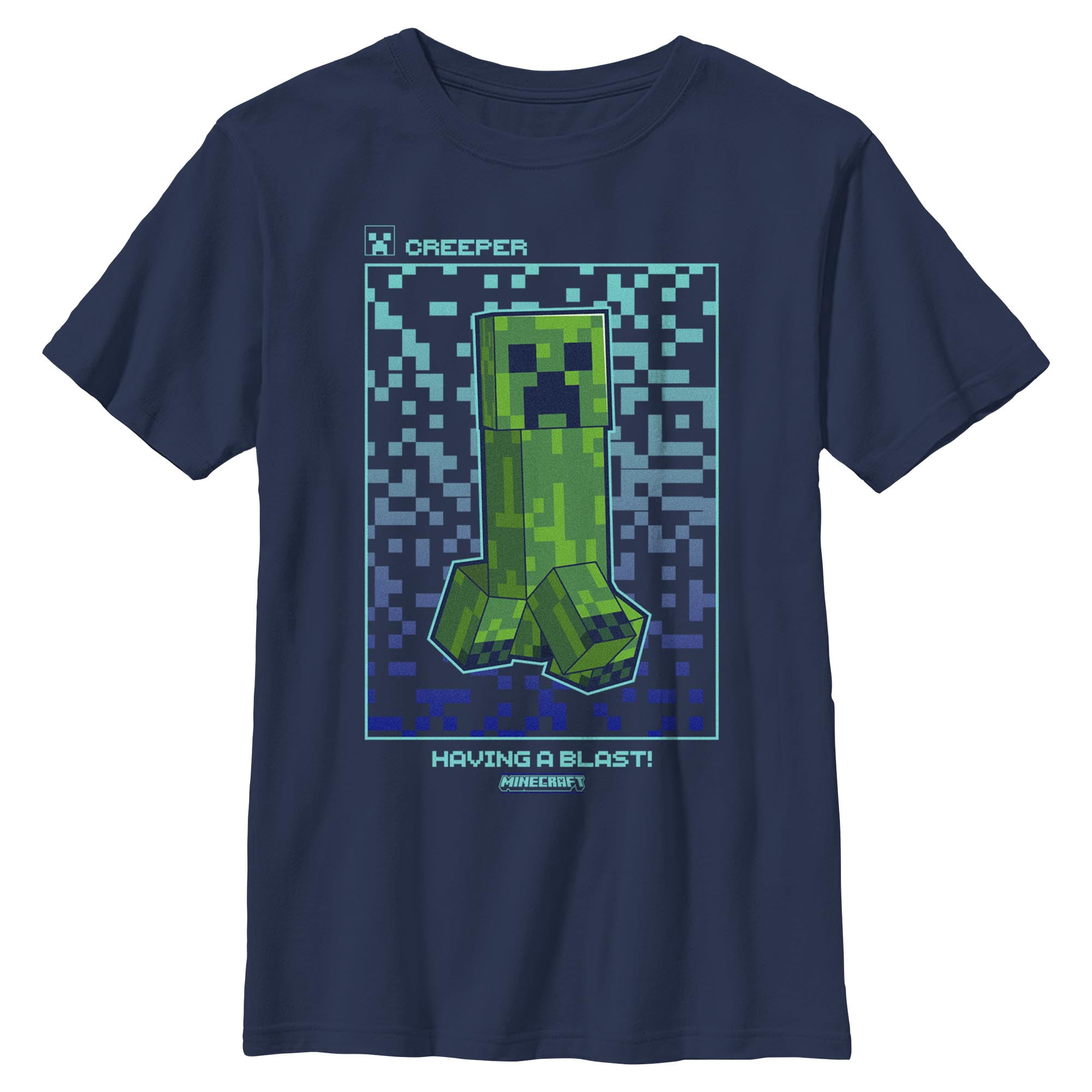 Boys Minecraft Creeper Having a Blast T Shirt - Walmart.com