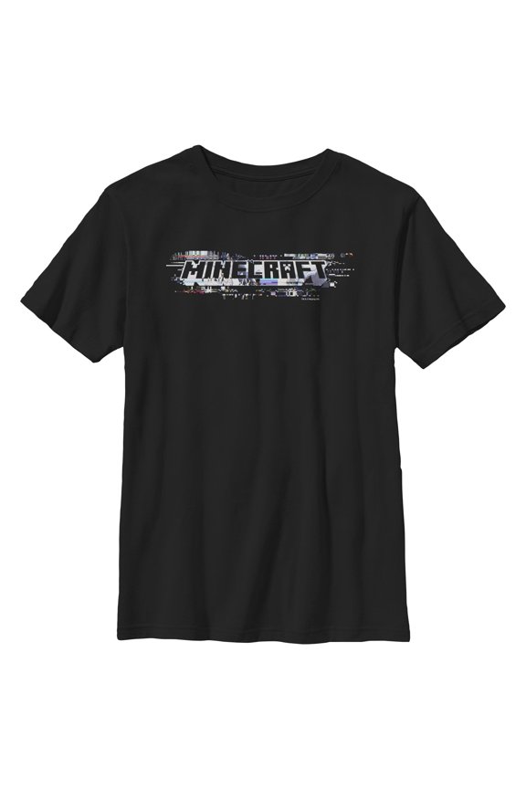 Boys Minecraft Glitching Logo T Shirt