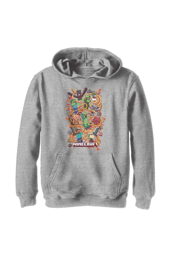 Boys Minecraft Group Shot Lightweight Hoodie