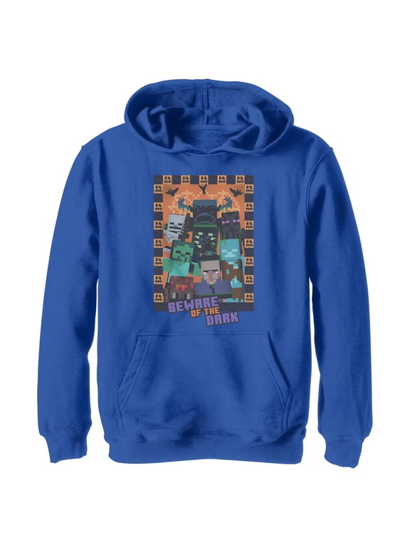 Boys Minecraft Halloween Beware of the Dark Lightweight Hoodie