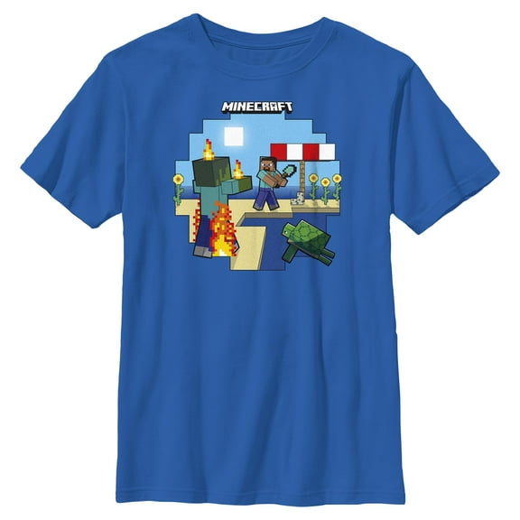 Boys Minecraft Human On Fire T Shirt