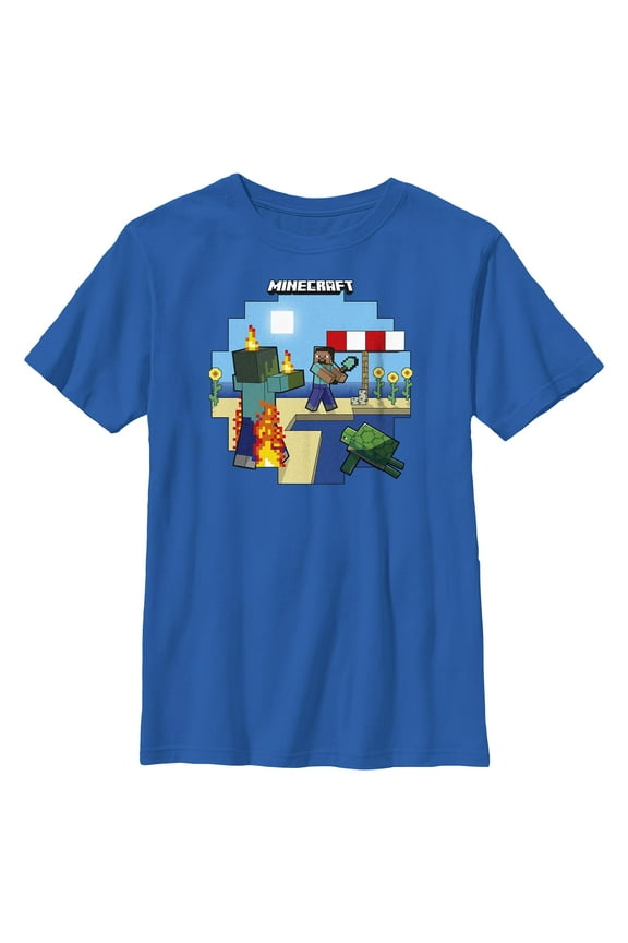 Boys Minecraft Human On Fire T Shirt