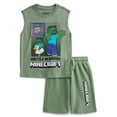 thumbnail image 1 of Minecraft Boys Lenticular Muscle Tank Top and Shorts Set, 2-Piece, Sizes 4-16, 1 of 3