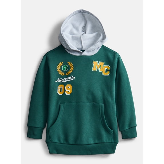 Minecraft Boys Graphic Fleece Hoodie, Sizes 4-18