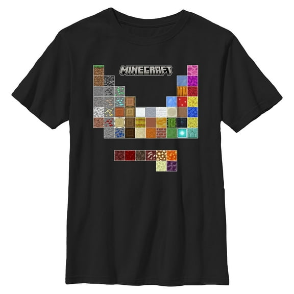 Boys Minecraft Periodic Table of Materials T Shirt