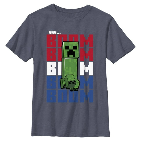 Boys Minecraft Red White and Boom T Shirt