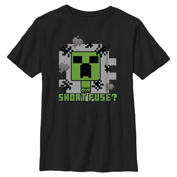 Boys Minecraft Short Fuse Creeper T Shirt