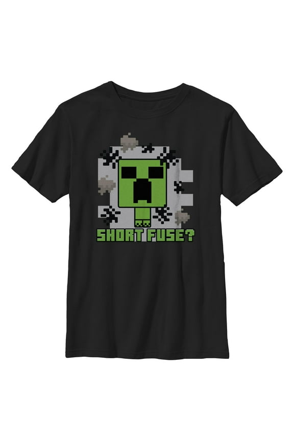 Boys Minecraft Short Fuse Creeper T Shirt