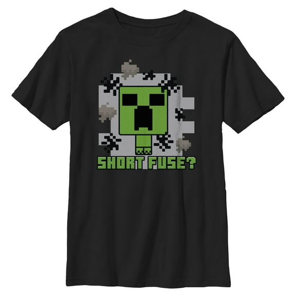 Boys Minecraft Short Fuse Creeper T Shirt