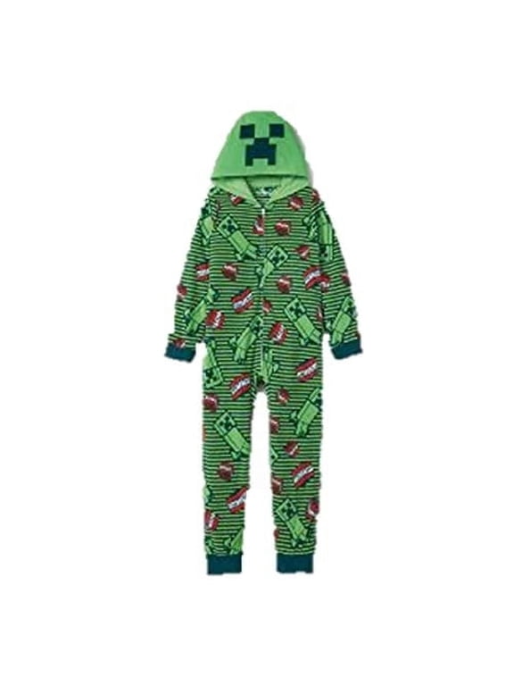 Boys Minecraft Union Suit Blanket Sleeper Pajamas TNT (Small)