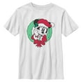 thumbnail image 1 of Boys Minnie Mouse Classic Santa Helper Wreath T Shirt, 1 of 5