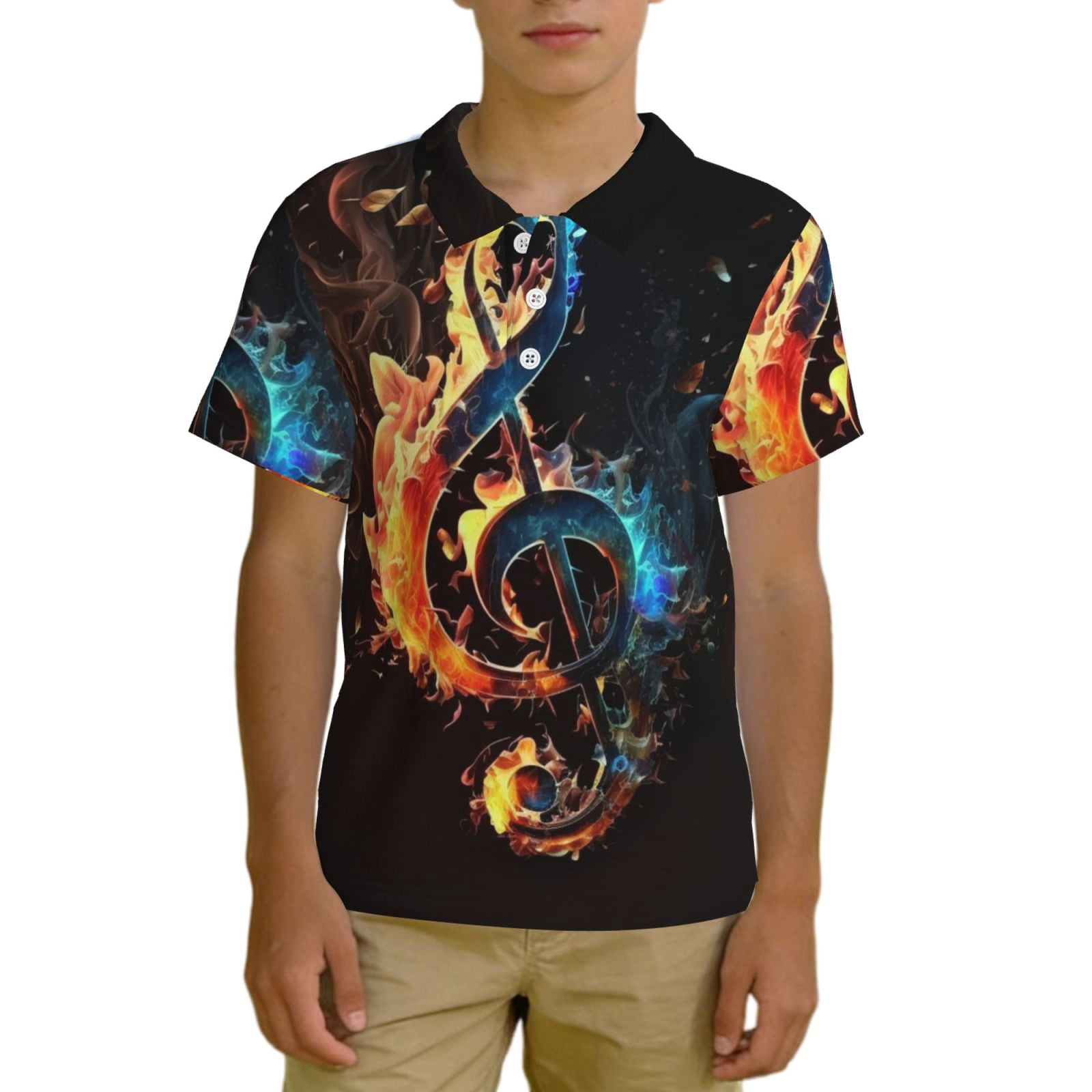 Boys Moisture Wicking Golf Polo Shirt Short Sleeve Kids Casual Top ...