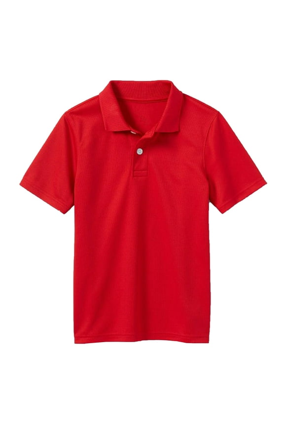 Boys Moisture Wicking Short Sleeve Polos