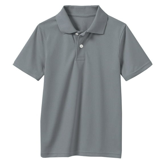 Boys Moisture Wicking Short Sleeve Polos