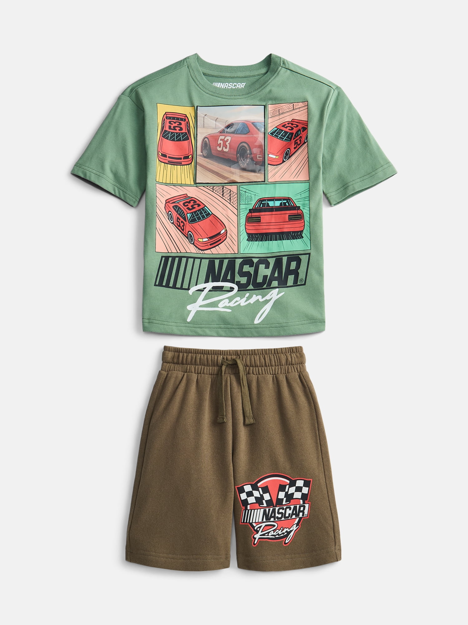 NASCAR Boys Graphic Tee and Shorts Set, 2-Piece, Sizes 4-18