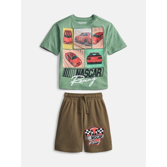 NASCAR Boys Graphic Tee and Shorts Set, 2-Piece, Sizes 4-18