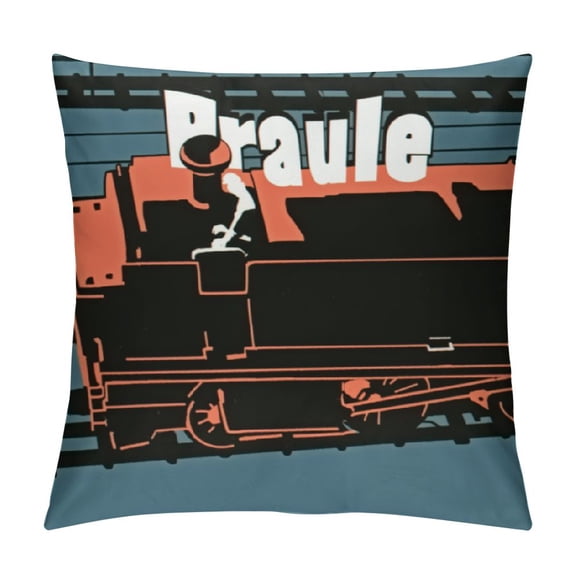 Boys Name Steam Train Locomotive for Paul Throw Pillow, Multicolor