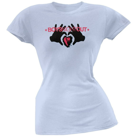 Boys Night Out Women's Juniors Heart Hands Short Sleeve T Shirt
