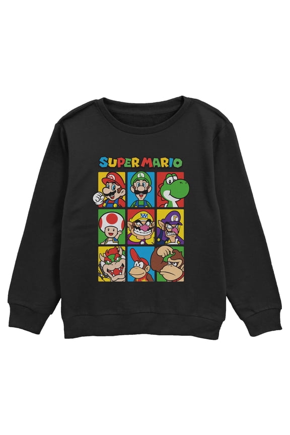 Boys Nintendo Classic Sidekicks and Villains Portraits Sweatshirt