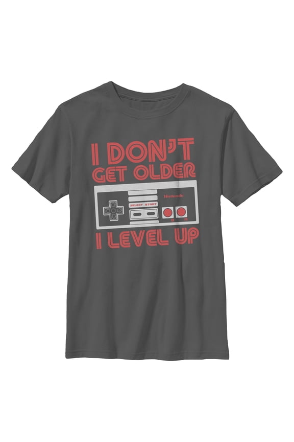 Boys Nintendo Don't Get Older Level Up T Shirt