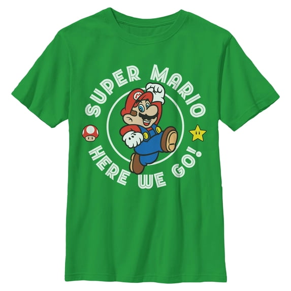 Boys Nintendo Here We Go Mario T Shirt