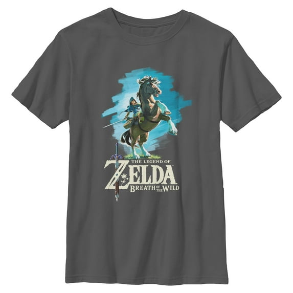 Boys Nintendo Legend of Zelda Breath of the Wild Link Epona T Shirt