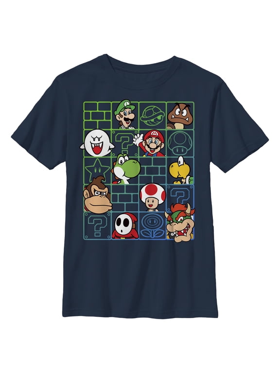 Boys Nintendo Mario Characters Wall T Shirt