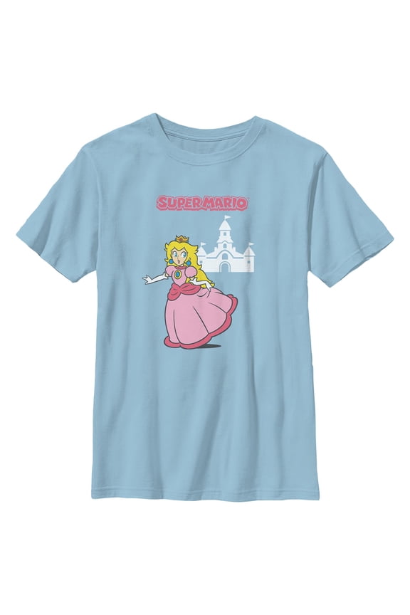 Boys Nintendo Princess Peach and Castle T Shirt