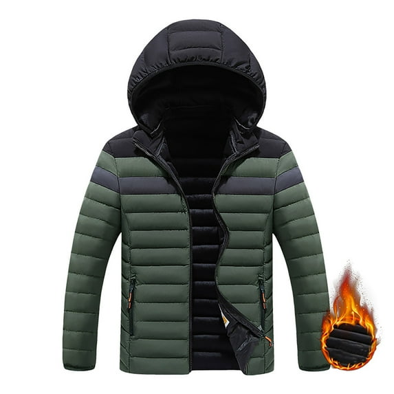 Boys Outerwear Thick Padded Hooded Jacket for Autumn and Winter Fashionable Casual Comfort with Warm Layering