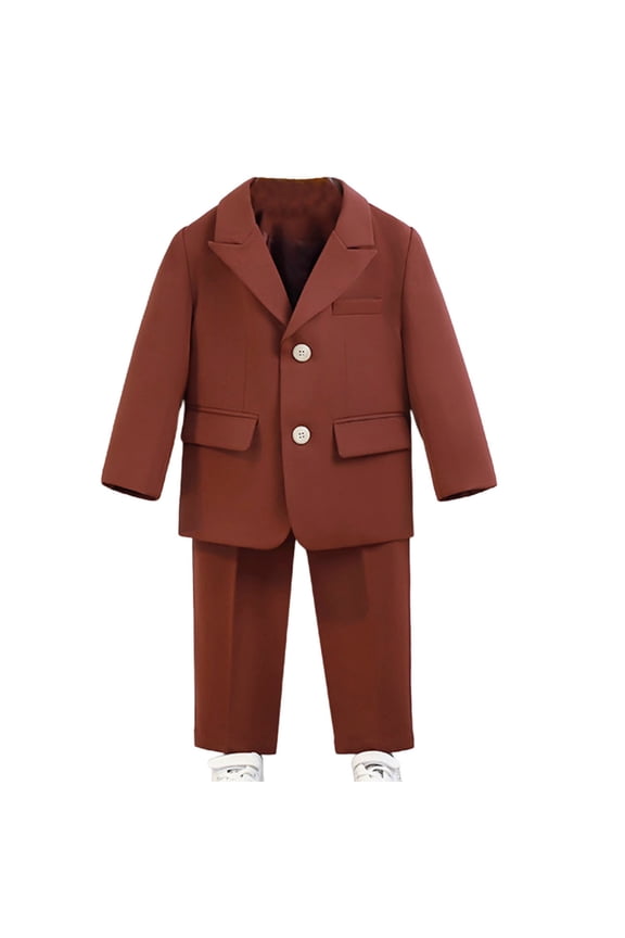 Boys Outfit Set Formal Tuxedo for Kids Elegant Suit Ensemble Dress Wear for Wedding Homecoming