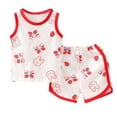 thumbnail image 1 of Boys Outfit Sets Baby Girl Summer Clothes Sleeveless Top Shorts Set 2 Piece Outfit Sleepwear Cute Set Fall Clothes Sets 5-6 Years, 1 of 4