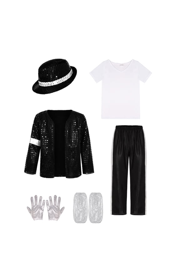 Boys Outfit Sets Kids Dance Star 𝐂ostume for Boys 80s 90s Pop Stage Outfits