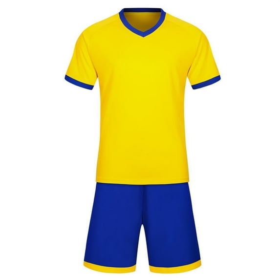 Boys Outfit Sets Sports Tracksuit Solid Short Sleeve T Shirt And Mesh Shorts Soccer Football Clothes Set Little Kid Clothing Suit