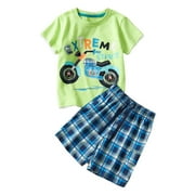 Boys Outfits 2 Piece Clothes Set Short Sleeve T Shirt Shorts Sets Summer for Beach Playwear