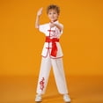 thumbnail image 1 of Boys Outfits 2 Piece Set Short Sleeve Shirt with Trousers Chinese-style Embroidery Martial Arts Clothing Sets Size 2-3Y, 1 of 3
